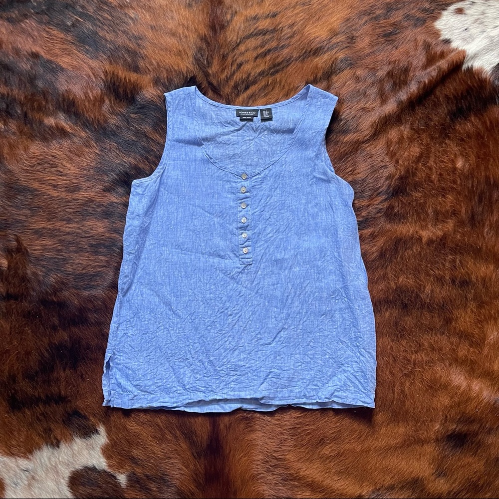 Jones&Co linen tank top- Medium